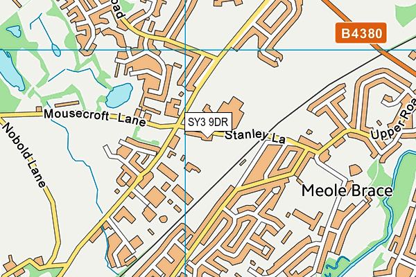 SY3 9DR map - OS VectorMap District (Ordnance Survey)