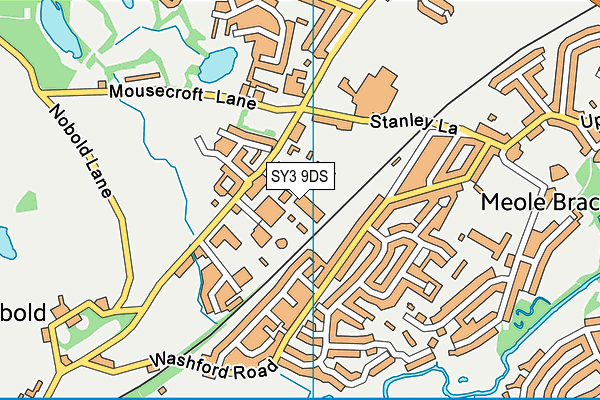 SY3 9DS map - OS VectorMap District (Ordnance Survey)