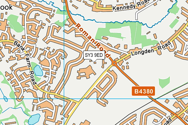 SY3 9ED map - OS VectorMap District (Ordnance Survey)