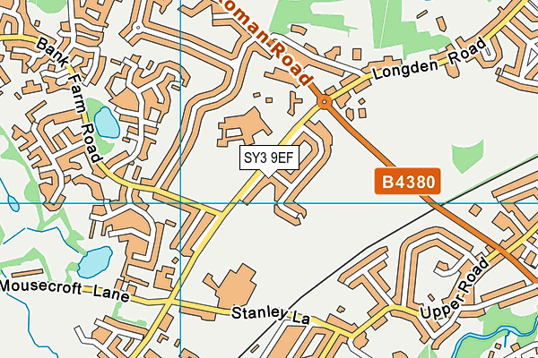 SY3 9EF map - OS VectorMap District (Ordnance Survey)