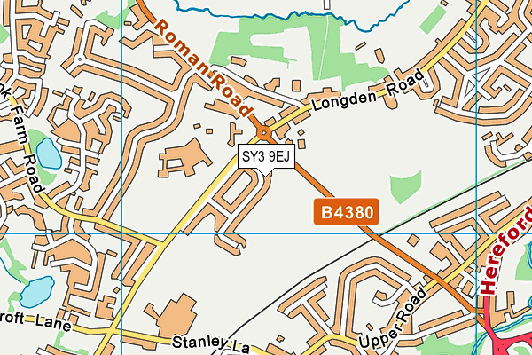 SY3 9EJ map - OS VectorMap District (Ordnance Survey)
