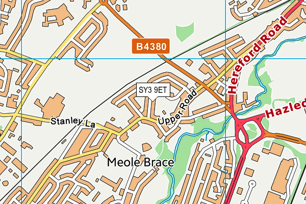 SY3 9ET map - OS VectorMap District (Ordnance Survey)