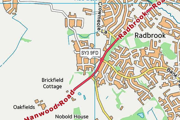 SY3 9FD map - OS VectorMap District (Ordnance Survey)