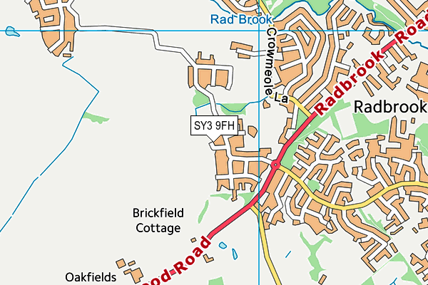 SY3 9FH map - OS VectorMap District (Ordnance Survey)