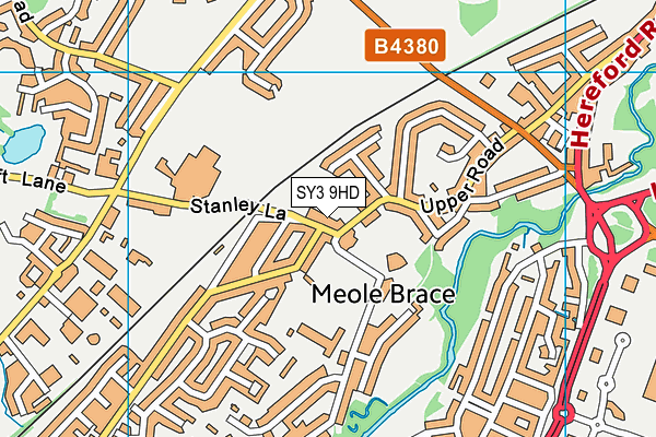 SY3 9HD map - OS VectorMap District (Ordnance Survey)