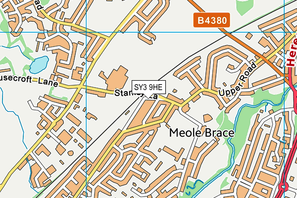 SY3 9HE map - OS VectorMap District (Ordnance Survey)