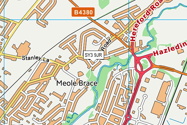 SY3 9JR map - OS VectorMap District (Ordnance Survey)