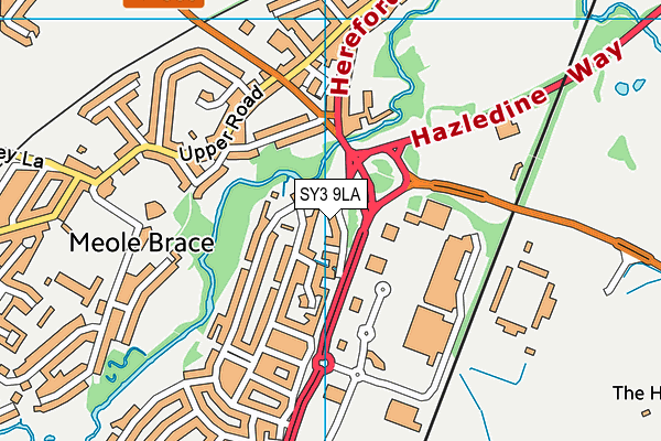 SY3 9LA map - OS VectorMap District (Ordnance Survey)