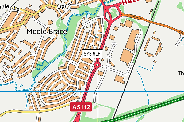 SY3 9LF map - OS VectorMap District (Ordnance Survey)