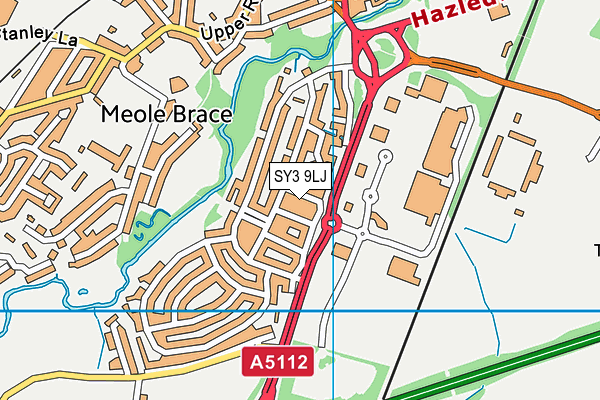 SY3 9LJ map - OS VectorMap District (Ordnance Survey)