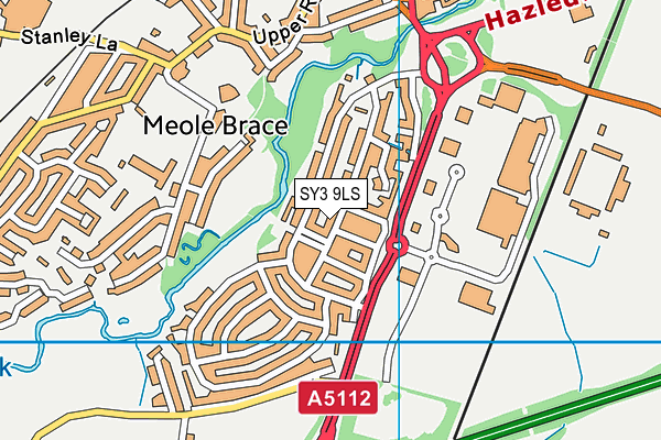 SY3 9LS map - OS VectorMap District (Ordnance Survey)