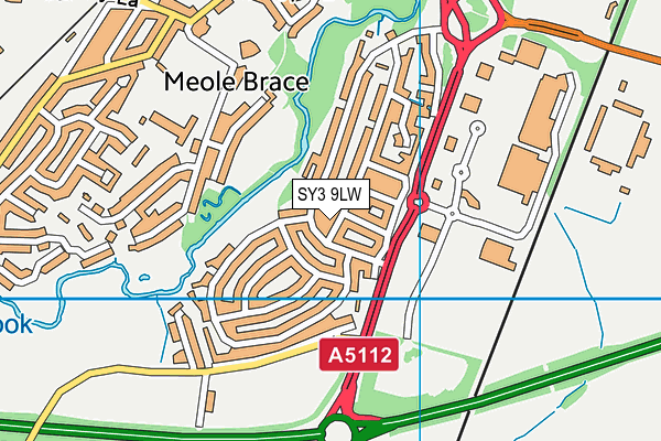 SY3 9LW map - OS VectorMap District (Ordnance Survey)