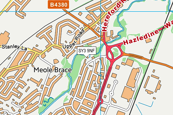 SY3 9NF map - OS VectorMap District (Ordnance Survey)