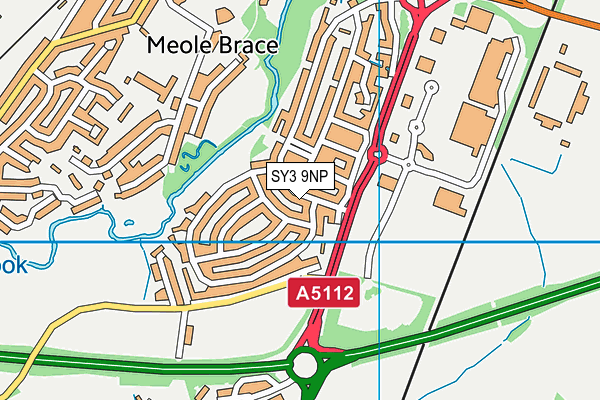 SY3 9NP map - OS VectorMap District (Ordnance Survey)