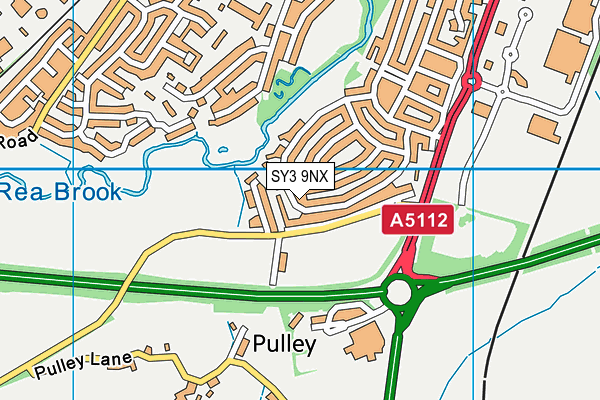 SY3 9NX map - OS VectorMap District (Ordnance Survey)