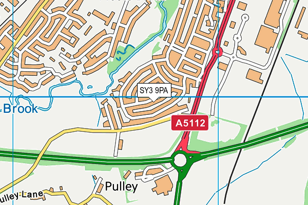 SY3 9PA map - OS VectorMap District (Ordnance Survey)