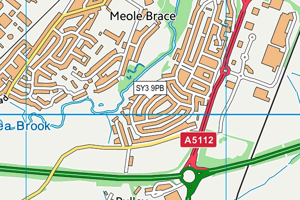 SY3 9PB map - OS VectorMap District (Ordnance Survey)