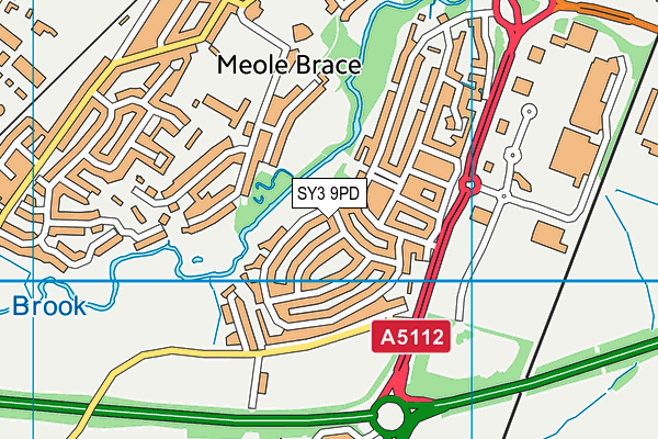 SY3 9PD map - OS VectorMap District (Ordnance Survey)