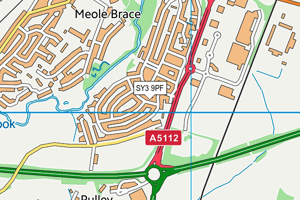 SY3 9PF map - OS VectorMap District (Ordnance Survey)