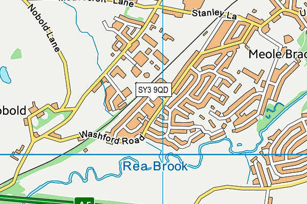 SY3 9QD map - OS VectorMap District (Ordnance Survey)