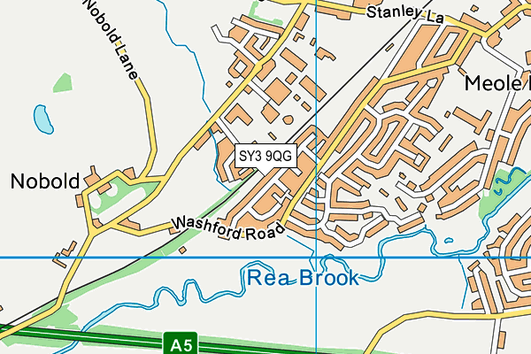 SY3 9QG map - OS VectorMap District (Ordnance Survey)