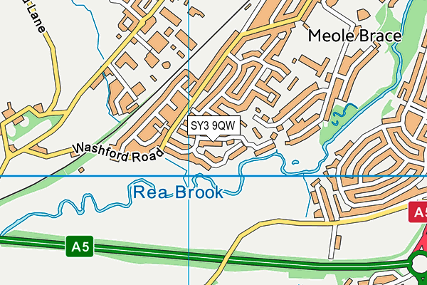 SY3 9QW map - OS VectorMap District (Ordnance Survey)