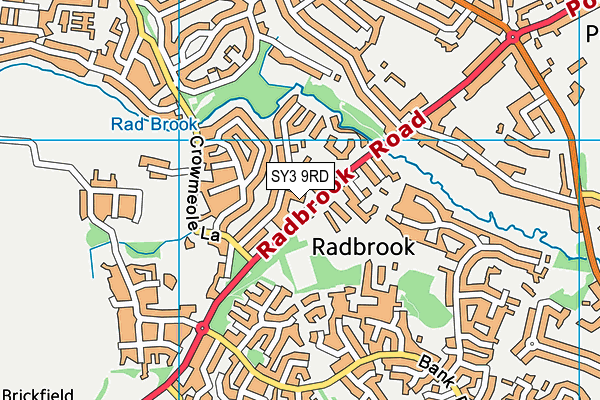 SY3 9RD map - OS VectorMap District (Ordnance Survey)