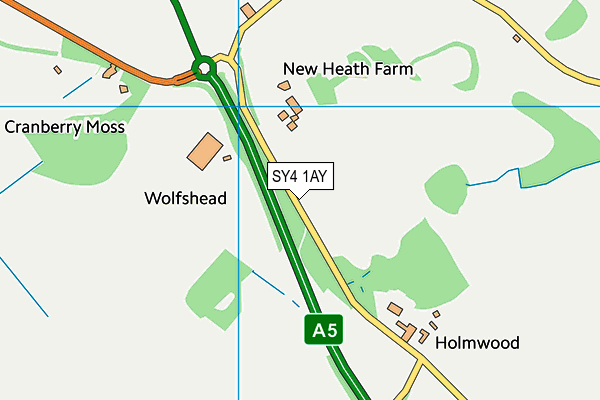 SY4 1AY map - OS VectorMap District (Ordnance Survey)