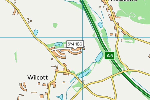 SY4 1BG map - OS VectorMap District (Ordnance Survey)