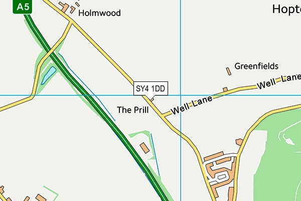 SY4 1DD map - OS VectorMap District (Ordnance Survey)