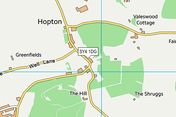 SY4 1DG map - OS VectorMap District (Ordnance Survey)