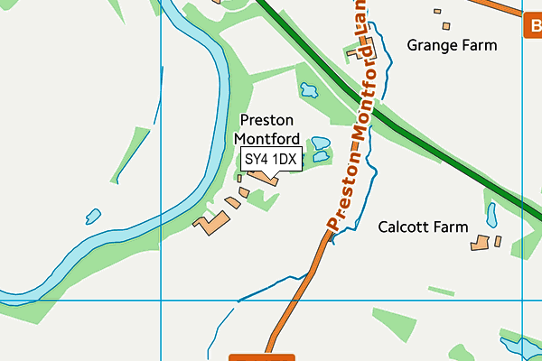 SY4 1DX map - OS VectorMap District (Ordnance Survey)