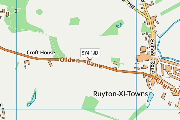 SY4 1JD map - OS VectorMap District (Ordnance Survey)