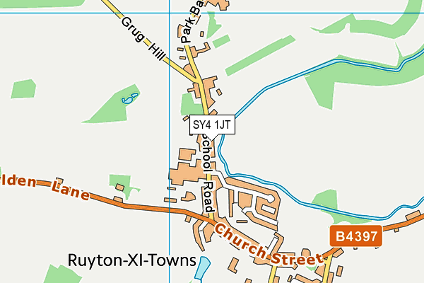 SY4 1JT map - OS VectorMap District (Ordnance Survey)