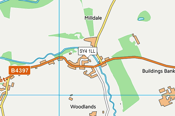 SY4 1LL map - OS VectorMap District (Ordnance Survey)