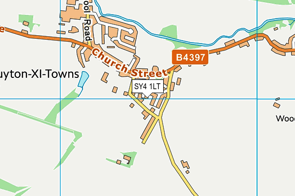 SY4 1LT map - OS VectorMap District (Ordnance Survey)