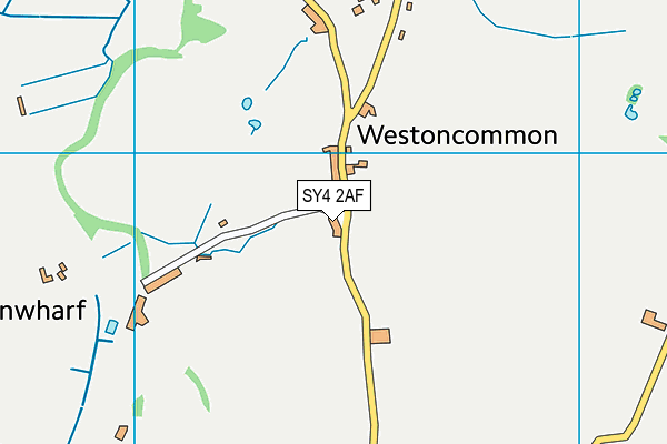 SY4 2AF map - OS VectorMap District (Ordnance Survey)