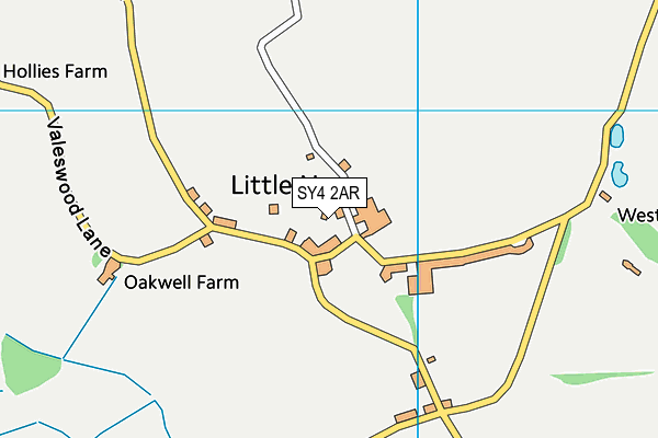 SY4 2AR map - OS VectorMap District (Ordnance Survey)