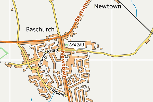 Baschurch CofE Primary School map (SY4 2AU) - OS VectorMap District (Ordnance Survey)