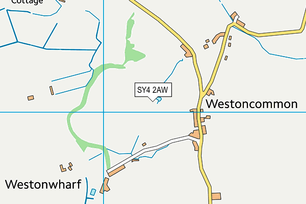 SY4 2AW map - OS VectorMap District (Ordnance Survey)