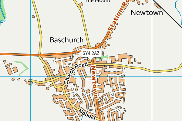 SY4 2AZ map - OS VectorMap District (Ordnance Survey)