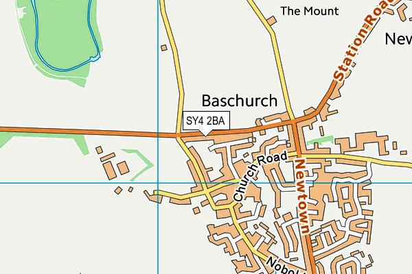 SY4 2BA map - OS VectorMap District (Ordnance Survey)