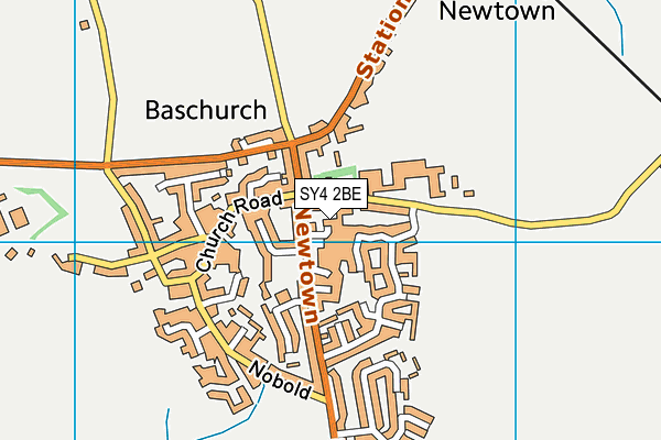 SY4 2BE map - OS VectorMap District (Ordnance Survey)