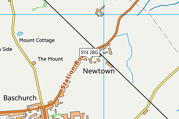 SY4 2BG map - OS VectorMap District (Ordnance Survey)