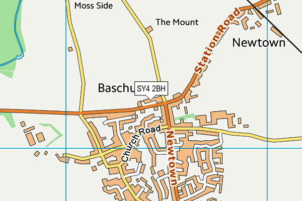 SY4 2BH map - OS VectorMap District (Ordnance Survey)