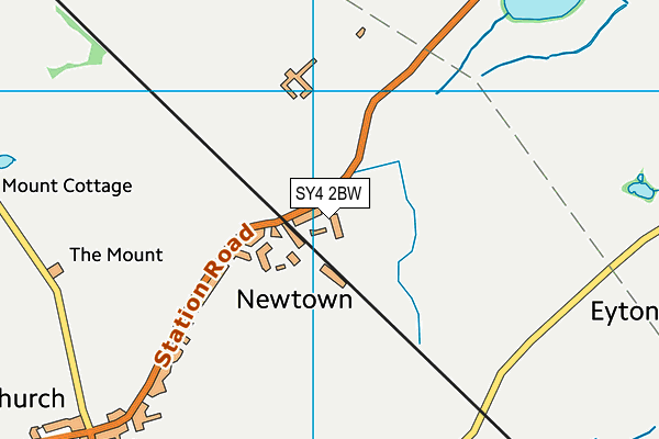 SY4 2BW map - OS VectorMap District (Ordnance Survey)