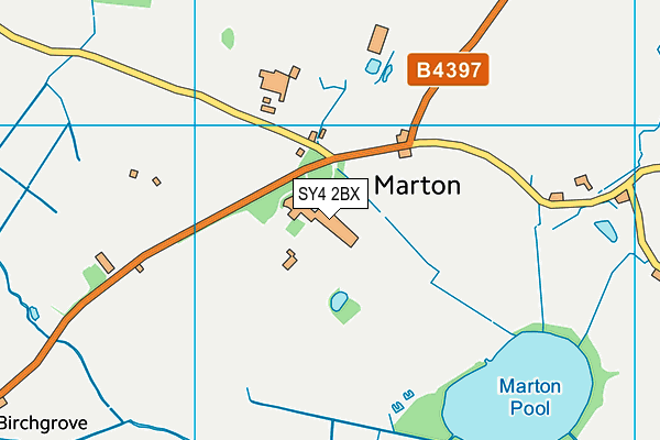 SY4 2BX map - OS VectorMap District (Ordnance Survey)