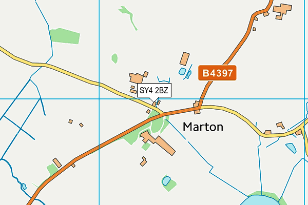 SY4 2BZ map - OS VectorMap District (Ordnance Survey)