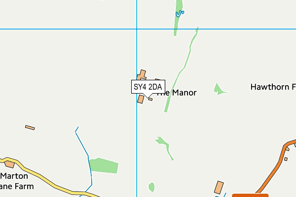 SY4 2DA map - OS VectorMap District (Ordnance Survey)
