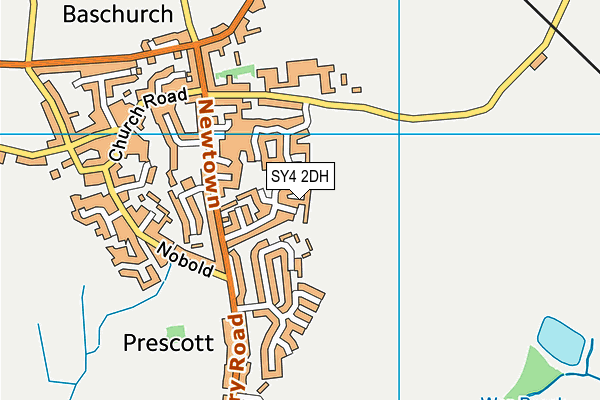 SY4 2DH map - OS VectorMap District (Ordnance Survey)